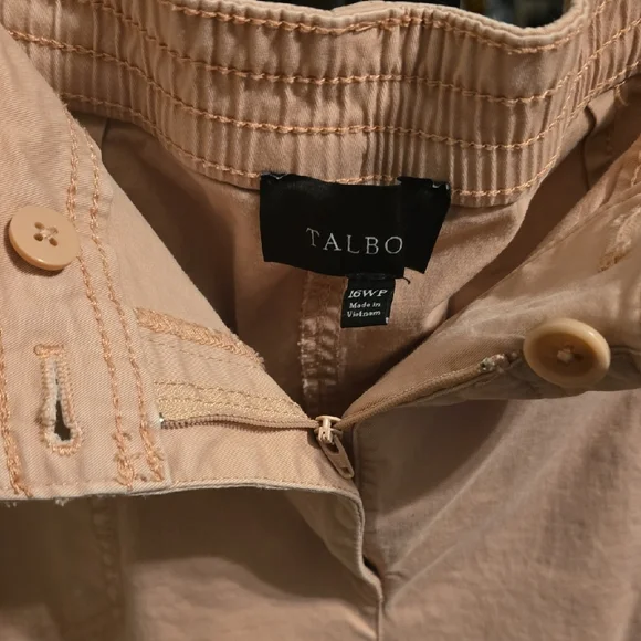 Talbots Pink Blush Cropped Cargo Pants - Picture 4 of 4